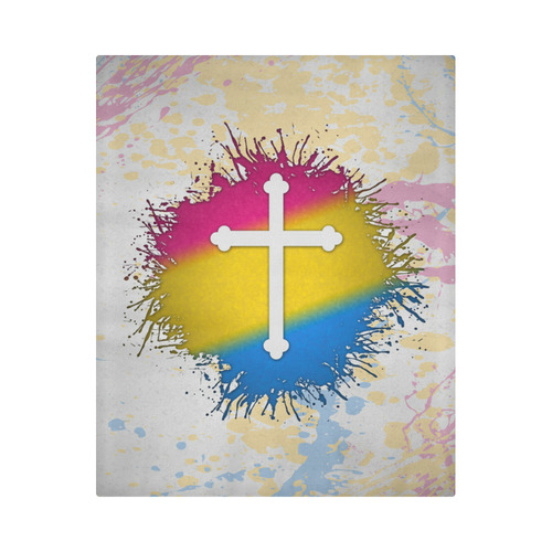 Pansexual Pride Cross Duvet Cover 86"x70" ( All-over-print)