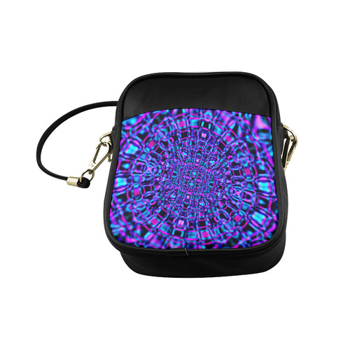 Fractal Gems Blue Sapphire Sling Bag (Model 1627)