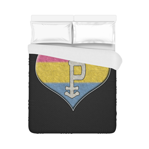 Pansexual Pride Heart Duvet Cover 86"x70" ( All-over-print)
