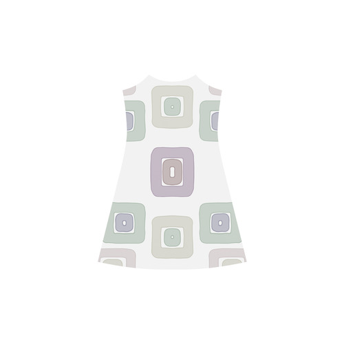 Green and Purple Squares Alcestis Slip Dress (Model D05)