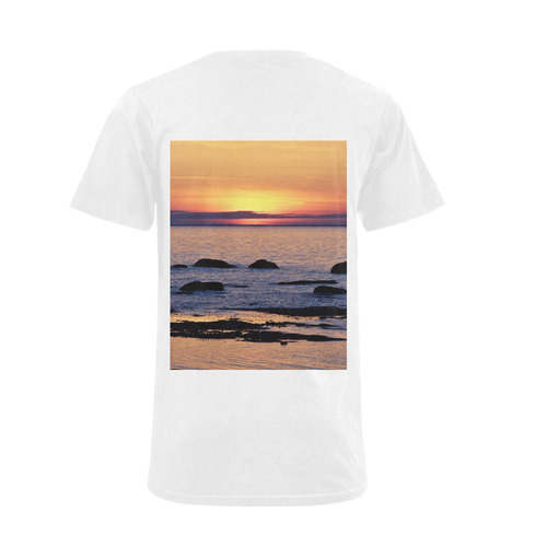 Summer's Glow Men's V-Neck T-shirt (USA Size) (Model T10)