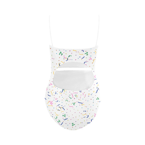Confetti and  Party Streamers Strap Swimsuit ( Model S05)