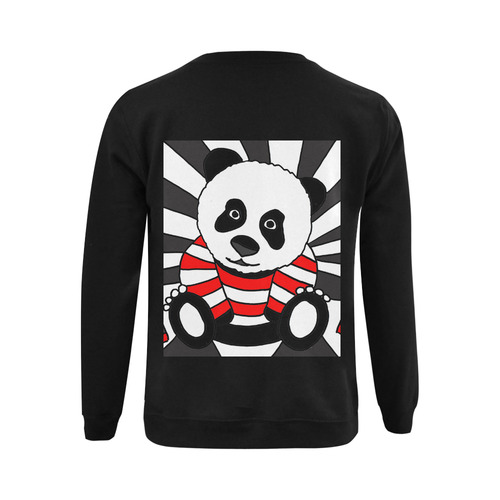 Funny Panda Bear Art Gildan Crewneck Sweatshirt(NEW) (Model H01)