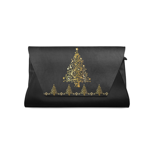 Golden Christmas Tree Clutch Bag (Model 1630)