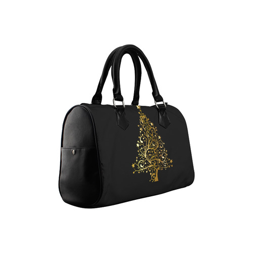 Golden Christmas Tree Boston Handbag (Model 1621)