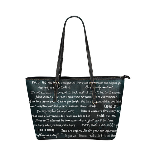 Creative Declarations Leather Tote Bag/Large (Model 1651)