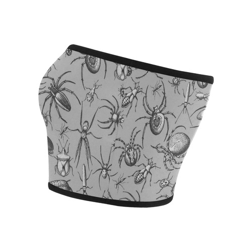 beetles spiders creepy crawlers bugs grey Bandeau Top