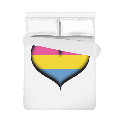 Pansexual Heart Duvet Cover 86"x70" ( All-over-print)