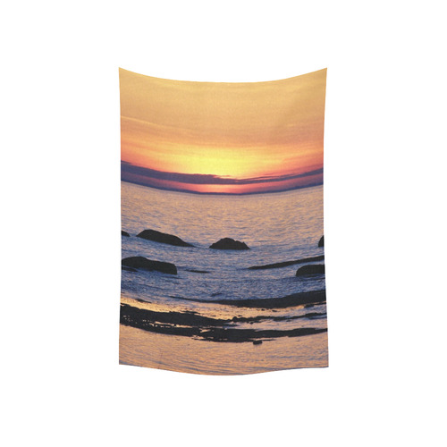 Summer's Glow Cotton Linen Wall Tapestry 40"x 60"