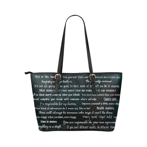 Creative Declarations Leather Tote Bag/Large (Model 1651)