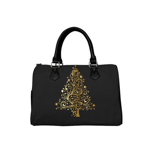 Golden Christmas Tree Boston Handbag (Model 1621)