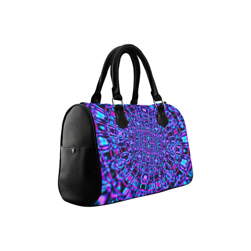 Fractal Gems Blue Sapphire Boston Handbag (Model 1621)