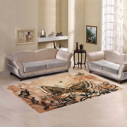 Wonderful butterflies and floral elements Area Rug7'x5'