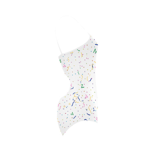 Confetti and  Party Streamers Strap Swimsuit ( Model S05)