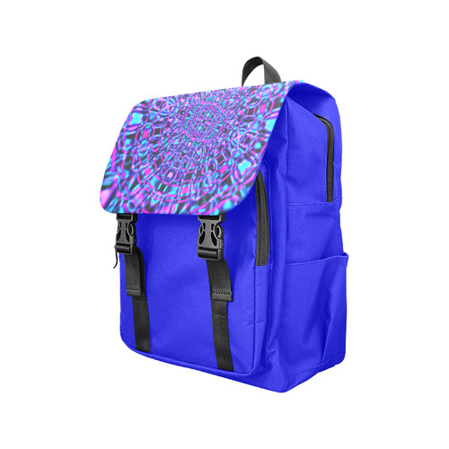 Blue Fractal Sapphire Casual Shoulders Backpack (Model 1623)
