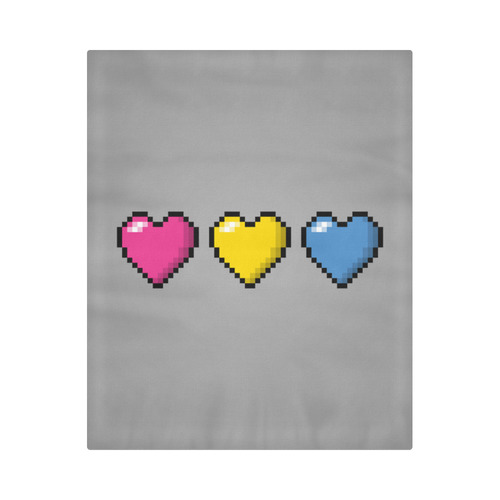 Pansexual Pixel Hearts Duvet Cover 86"x70" ( All-over-print)