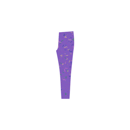Confetti and Party Streamers Purple Cassandra Women's Leggings (Model L01)