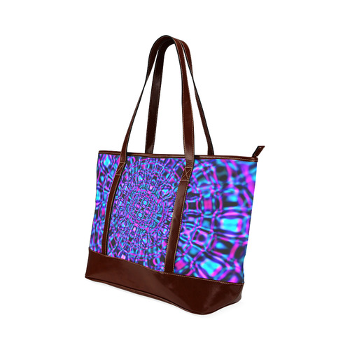 Sapphire Blue Fractal Gems Tote Handbag (Model 1642)