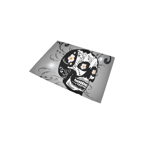 Wonderful sugar skull in black and white Area Rug 2'7"x 1'8‘’
