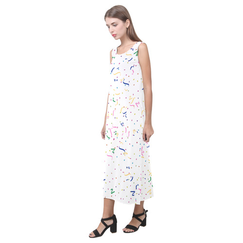 Confetti and  Party Streamers Phaedra Sleeveless Open Fork Long Dress (Model D08)