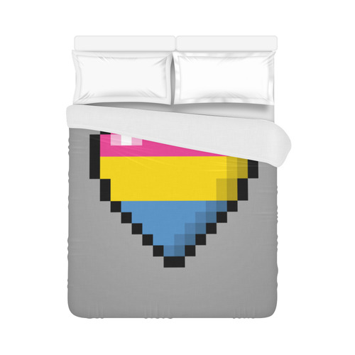 Pansexual Pixel Heart Duvet Cover 86"x70" ( All-over-print)