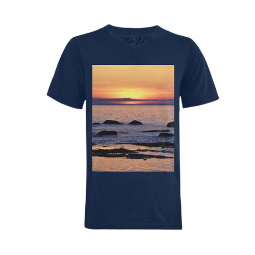 Summer's Glow Men's V-Neck T-shirt  Big Size(USA Size) (Model T10)