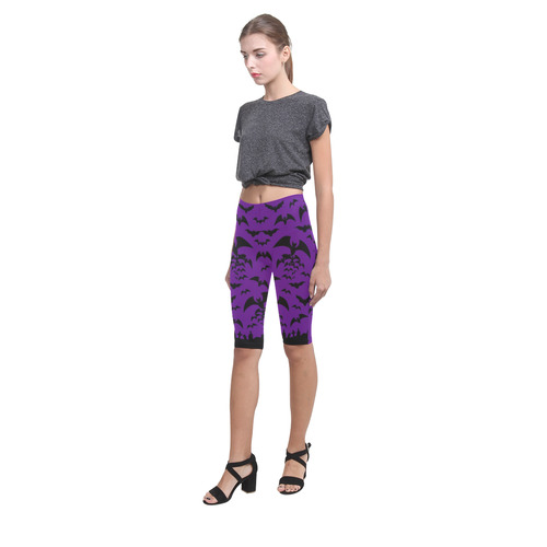 Purple Bats Hestia Cropped Leggings (Model L03)