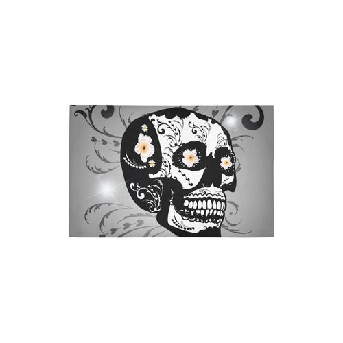 Wonderful sugar skull in black and white Area Rug 2'7"x 1'8‘’