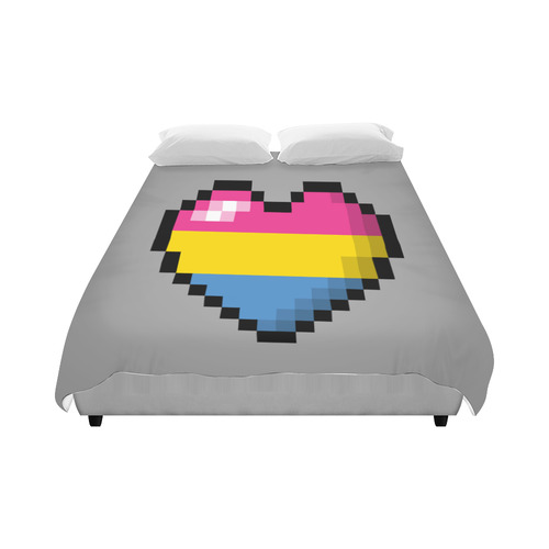 Pansexual Pixel Heart Duvet Cover 86"x70" ( All-over-print)