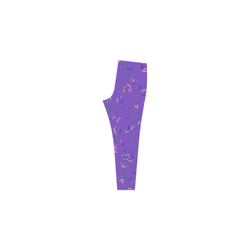 Confetti and Party Streamers Purple Cassandra Women's Leggings (Model L01)