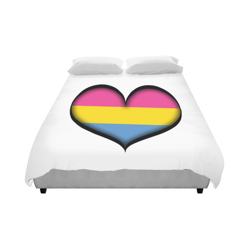 Pansexual Heart Duvet Cover 86"x70" ( All-over-print)