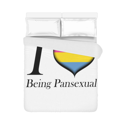 I Heart Being Pansexual Duvet Cover 86"x70" ( All-over-print)