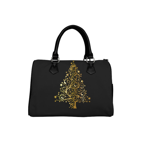 Golden Christmas Tree Boston Handbag (Model 1621)