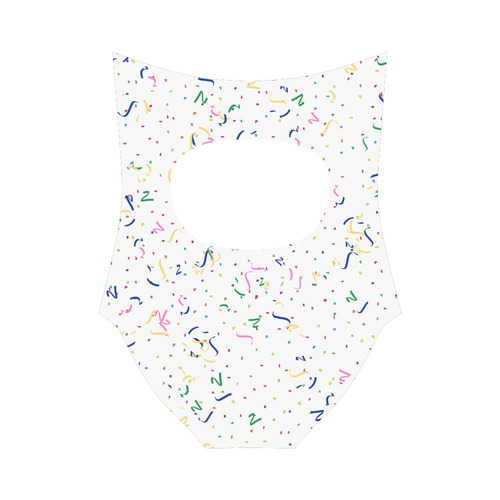 Confetti and  Party Streamers Strap Swimsuit ( Model S05)