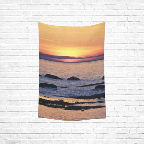Summer's Glow Cotton Linen Wall Tapestry 40"x 60"
