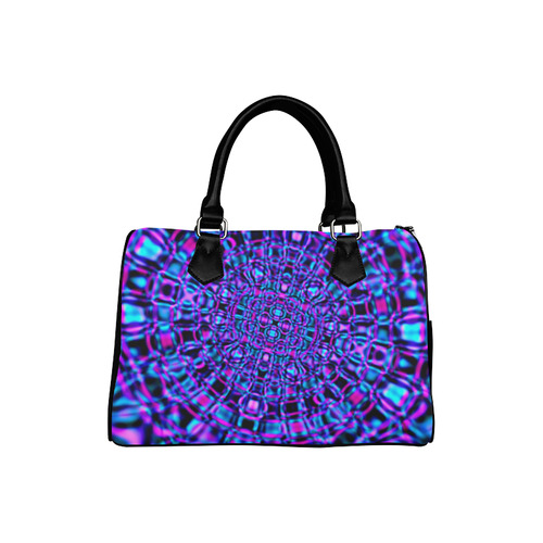 Fractal Gems Blue Sapphire Boston Handbag (Model 1621)