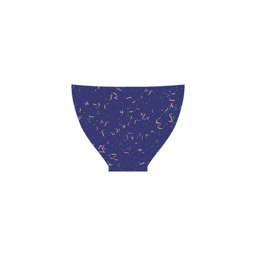 Confetti and  Party Streamers Blue Custom Bikini Swimsuit