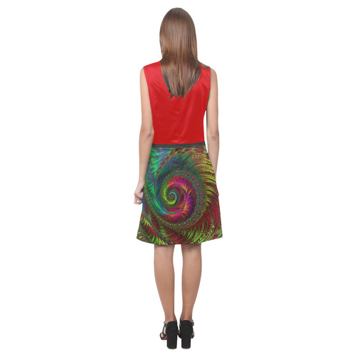 Red Feather Fractal Eos Women's Sleeveless Dress (Model D01)