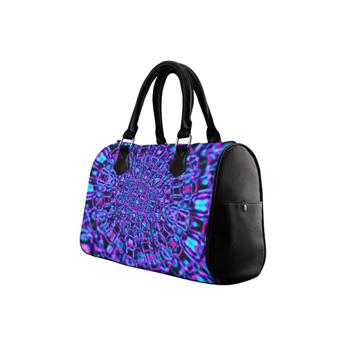 Fractal Gems Blue Sapphire Boston Handbag (Model 1621)