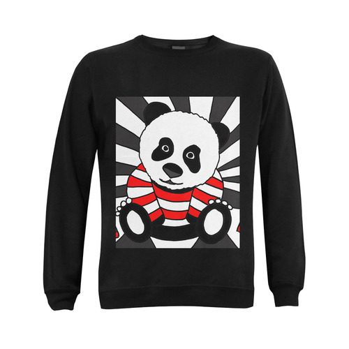 Funny Panda Bear Art Gildan Crewneck Sweatshirt(NEW) (Model H01)