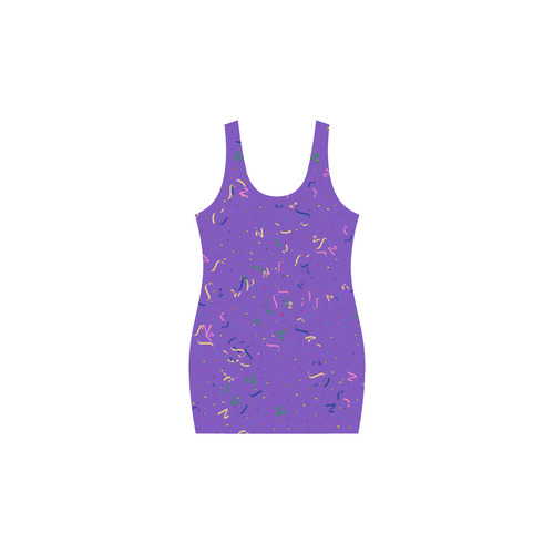 Confetti and  Party Streamers Purple Medea Vest Dress (Model D06)