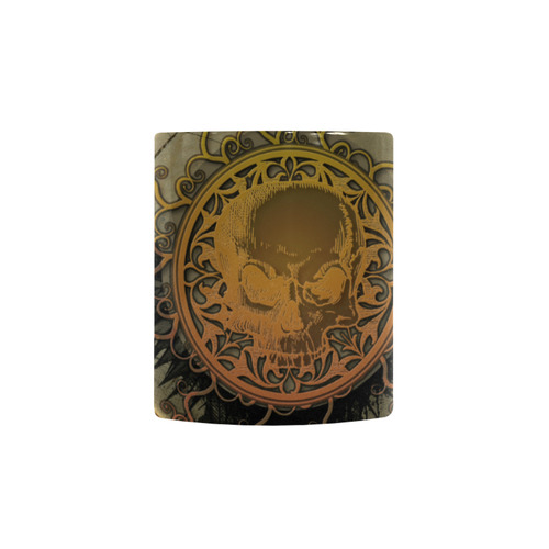 Awesome skulls on round button Custom Morphing Mug