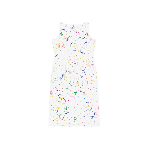 Confetti and  Party Streamers Phaedra Sleeveless Open Fork Long Dress (Model D08)