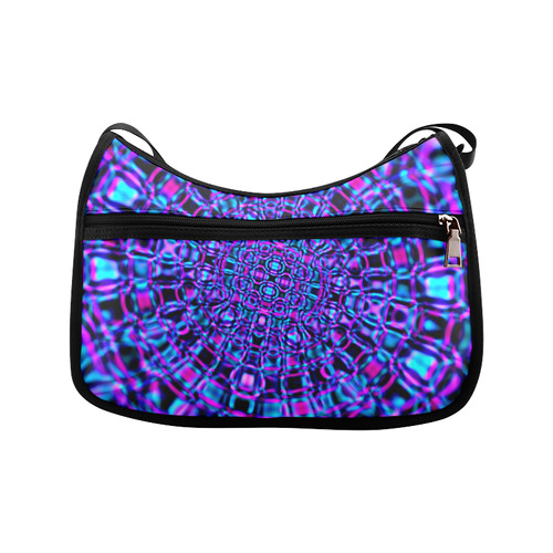 Fractal Gems Blue Sapphire Crossbody Bags (Model 1616)