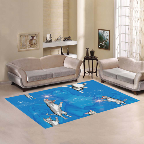 Playing cats Area Rug7'x5'
