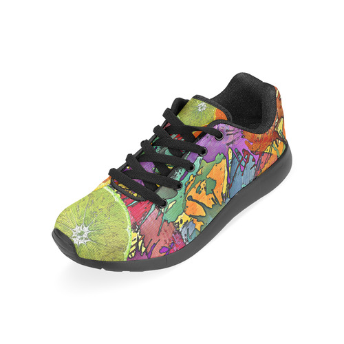 Pop Art Pattern Mix ORANGES SPLASHES multicolored Women’s Running Shoes (Model 020)