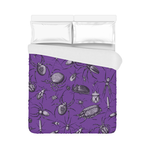 spiders creepy crawlers insects purple halloween Duvet Cover 86"x70" ( All-over-print)