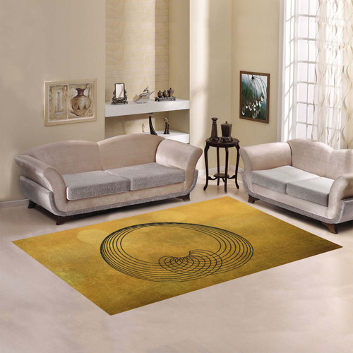 dreams of gold Area Rug7'x5'