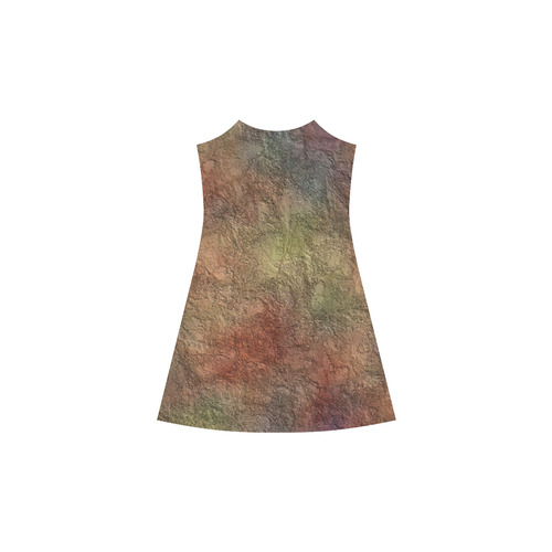 Warm Earth Tones Abstract Alcestis Slip Dress (Model D05)