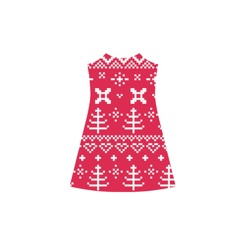Slovakia - inspired collection. Red and White fresh tones. Slavic - red folk designers dress. Alcestis Slip Dress (Model D05)